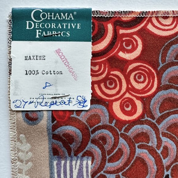 Rare Vintage 60s Cohama Upholstery Fabric in Maxime Pattern - Picture 3 of 10
